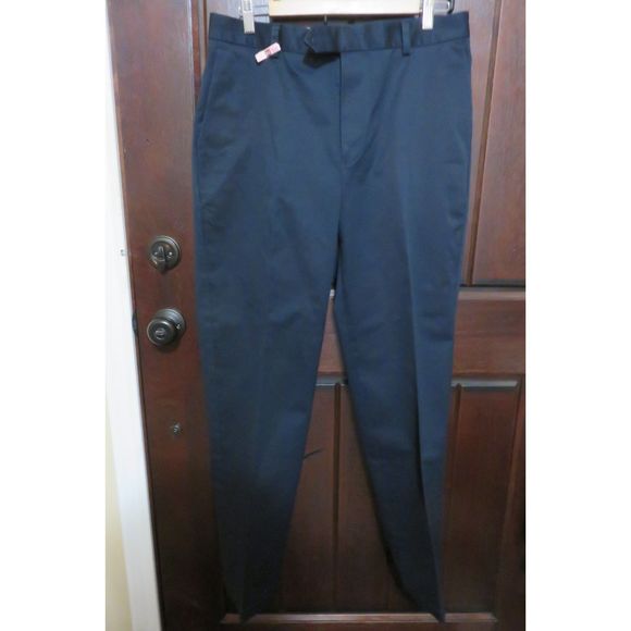 JOS A BANKS NAVY BLUE CHINO PANTS SIZE 34 X 30 - Picture 1 of 3